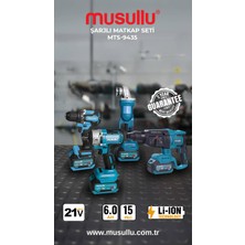 Musullu MTS-9435 21 V 6.0 Ah 4 Parça Şarjlı El Aletleri Seti