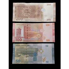 Generic 3 Adet Suriye Paund Kağıt Para. Para.