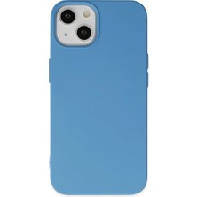 Apple iPhone 14 Plus Kılıf Nano Içi Kadife Silikon - Mavi
