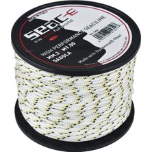Seac Dyneema Core, 50 M Su Altı Balıkçılığı Için Çizgi, Üniseks Yetişkin Makarası, Beyaz/sarı, 2 mm