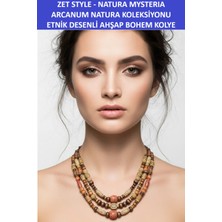 Zetconcept Zet Style Natura Mysteria – Doğal Etnik Desenli Ahşap Bohem Kolye | Arcanum Natura Koleksiyonu