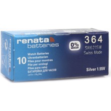 Renata 364 SR621SW 1.55V Alkalin Saat Pili 10 Adet