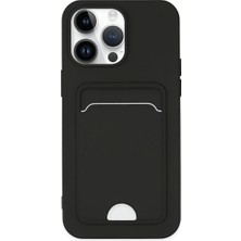 Apple iPhone 14 Pro Kılıf Kelvin Kartvizitli Silikon - Siyah