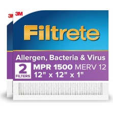 Filtrete 12X12X1 Hava Filtresi, Mpr 1500, Merv 12, Sağlıklı Yaşam Ultra Alerjen 3 Aylık Pileli 1 Inç
