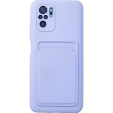 Trend Kapında Xiaomi Redmi Note 10S Kılıf Kelvin Kartvizitli Silikon - Lila