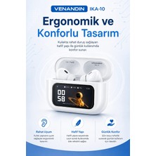 Aesco Dokunmatik Ekranlı Şarj Kutulu Kablosuz Kulak Içi Kulaklık Uzun Pil Ömürlü Model