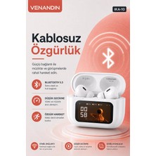Aesco Akıllı Ekranlı Şarj Kutusuna Sahip Kablosuz Kulaklık Kulak Içi Stereo Ses Özellikli