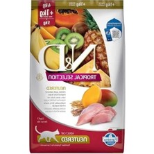 Aesco Kısırlaştırılmış Kedi Maması, Tavuklu ve Tropikal Meyveli, 4+1 kg