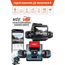 Aesco 360° Araç Içi Kamera, 4 Kameralı, 1080P Hd Gece Görüşü