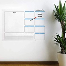 Aesco Manyetik Haftalık Planlayıcı, Duvar Stickerı, 56 cm x 70 cm