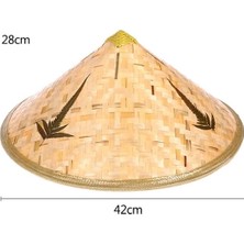 Aesco Naturel Renk Cambodia Kamboçyalı Vietnam Şapkası Pvc Hasır