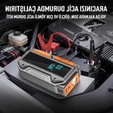 Aesco 10.000MAH Kapasiteli Araç Akü Takviyesi, 1000A Tepe Akımı, Hava Kompresörü ile