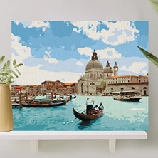 Aesco Fırça ve Boya Dahil Sayılarla Boyama Tuval Seti, 40X50 cm