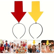 Aesco Kişiselleştirilebilir Ok Işaretli Mesaj Tacı (2’li Set Sarı-Kırmızı)