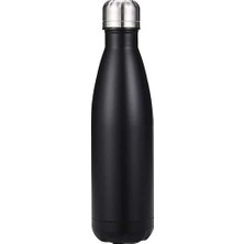 Aesco Paslanmaz Çelik 500 ml Termos Şişe, Siyah Tasarımlı