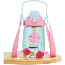 Aesco 500ML Kapasiteli Çocuk Su Matarası, Askılı ve Pipetli