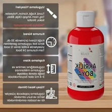 Aesco 250GR Kırmızı Akrilik Boya - Yüksek Kalite