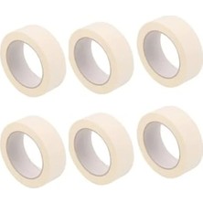 Aesco Maskeleme Bandı Seti, 6 Adet, 24MM x 25M Kağıt Bant