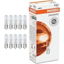 Aesco 10 Adet 12V Dipsiz Gösterge Ampulü, T5 1.2W Aydınlatma Çözümü