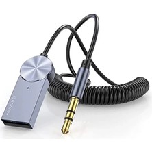 Aesco Bluetooth 5.0 Aux Araç Kiti, 3.5mm Kablosuz Bağlantı