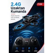 Aesco F199 Uzaktan Kumandalı Uçak Drone 2.4g Bağlantılı 360 Derece Dönüş Özellikli Oyuncak