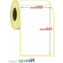Aesco 100X150 mm Termal Etiket - Barkod ve Adres Etiketleri, Yazıcılar Için Uyumlu