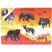 Aesco Mey Ithalat® ONY-135-136-137 Ahşap Tutmalı Vahşi Hayvanlar