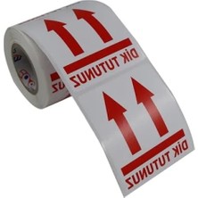 Aesco 70MM x 80MM Dik Tutunuz Etiketi, 250 Adet Rulo
