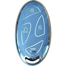 Aesco Autohan Keys Nano Anahtar Kılıfı, Tucson, Ioniq ve Kona ile Uyumlu, 5 Butonlu, Gri Gümüş