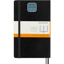 Aesco Kalın Siyah Yumuşak Kapaklı L Boyutunda Çizgili Defter