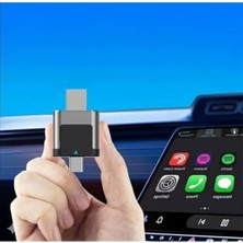 Aesco Mini Ergonomik 2in1 Kablosuz Carplay ve Android Auto Adaptörü