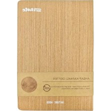 Aesco 14X21 cm Boyutunda Spiralli Bambu Kapak Defter