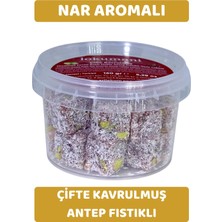 Lokumani Hindistan Cevizi Kaplı Çifte Kavrulmuş Duble Antep Fıstıklı Narlı Lokum 150 gr