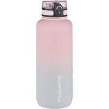 Aesco 1500ML Kapasiteli Motivasyonel Su Matarası, Pembe-Gri Renk Seçenekleri