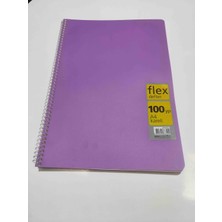 Flex Spiralli Defter 100YP A4 Kareli