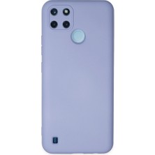 Trend Kapında Realme C25Y Kılıf Nano Içi Kadife Silikon - Lila