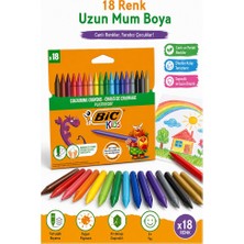 Artlantis Mum Boya 18 Li 1 Paket Bic 18 Renk Mumboya Elleri Kirletmeyen Yıkanabilir Silinebilir Karton Kutu Plastidecor