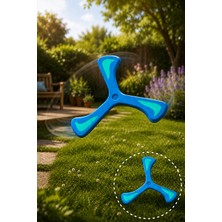 Boldy Aerodinamik Boomerang Çubuğu - Geri Dönen Uçan Boomerang - Spor Boomerangı - Uçan Disk - Egzersiz Bumerangı - Çubuk Yakalama Oyunu - Atış Boomerang (Mavi-Turkuaz)