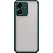 Trend Kapında Vivo Y22 2022 Kılıf Montreal Silikon Kapak - Koyu Yeşil