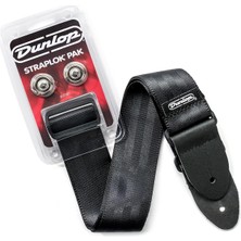 Jim Dunlop Dunlop SLST001 Paket Gitar Kayışı - Naylon Malzeme - Siyah