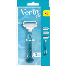 Gillette Venus Smooth Kadın Tıraş Makinesi ve 3 Adet Yedek Tıraş Bıçağı