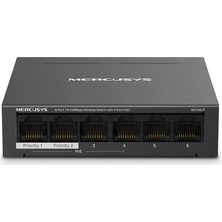 Mercusys MS106LP, 6-Port 10/100MBPS Desktop Switch With 4-Port Poe+