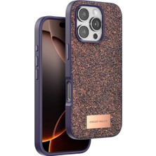 Trend Kapında Onegif Apple Iphone 16 Pro Max Bright Simli Kapak - Derin Mor