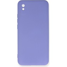 Trend Kapında Xiaomi Redmi 9A Kılıf Nano Içi Kadife Silikon - Lila