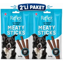 Berksales Reflex Plus Meaty Sticks Somonlu Köpek Ödül Maması 3X11 gr | 2'li ve 3'lü Avantaj Paketi