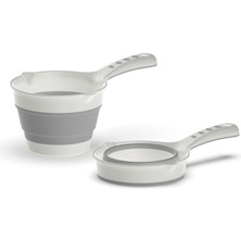 Deconox Katlanabilir Maşrapa, Katlanır Banyo Maşrapası, Akordiyon Koçero (27CMX17CMX4CM)