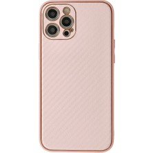 Apple iPhone 12 Pro Kılıf Coco Karbon Silikon - Pembe