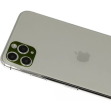 Apple iPhone 11 Pro Max Rainbow Kamera Lens Koruma Cam - Yeşil