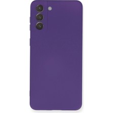Trend Kapında Samsung Galaxy S21 Plus Kılıf Nano Içi Kadife Silikon - Mor