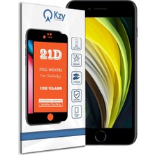 KZY İletişim Kzy Iletişim iPhone Se 2020 ile Uyumlu Tam Kaplayan 21D Temperli Ekran Koruyucu Cam